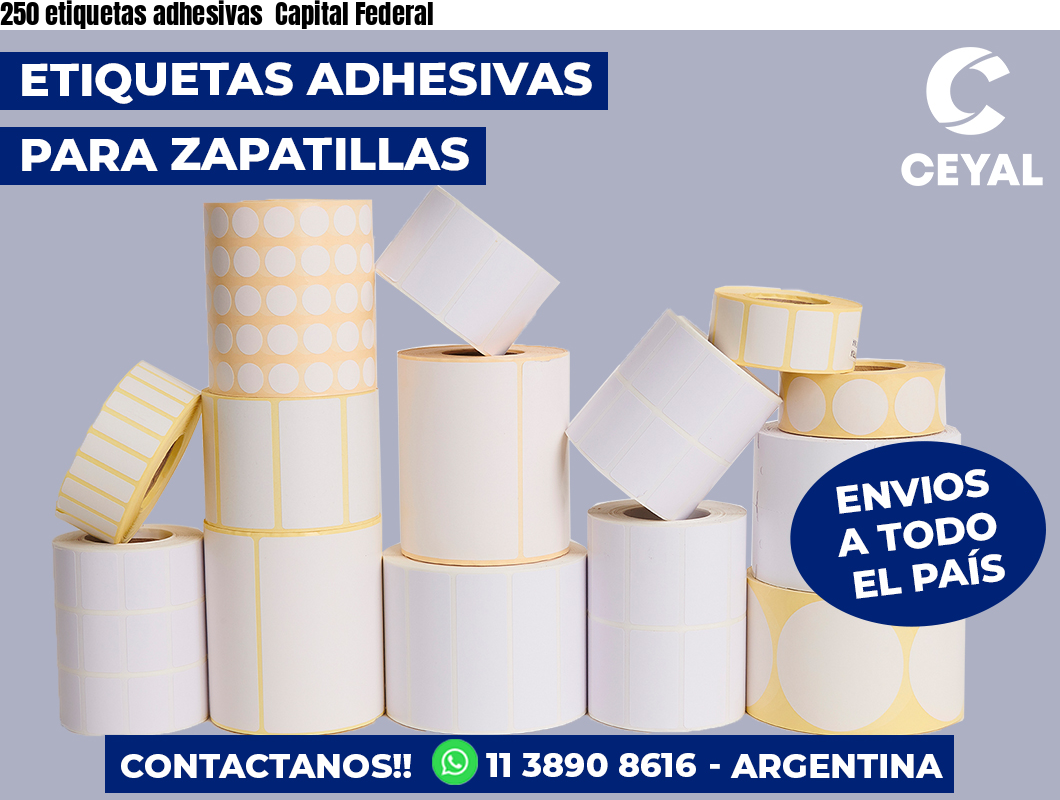250 etiquetas adhesivas Capital Federal