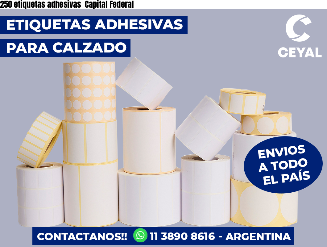 250 etiquetas adhesivas Capital Federal