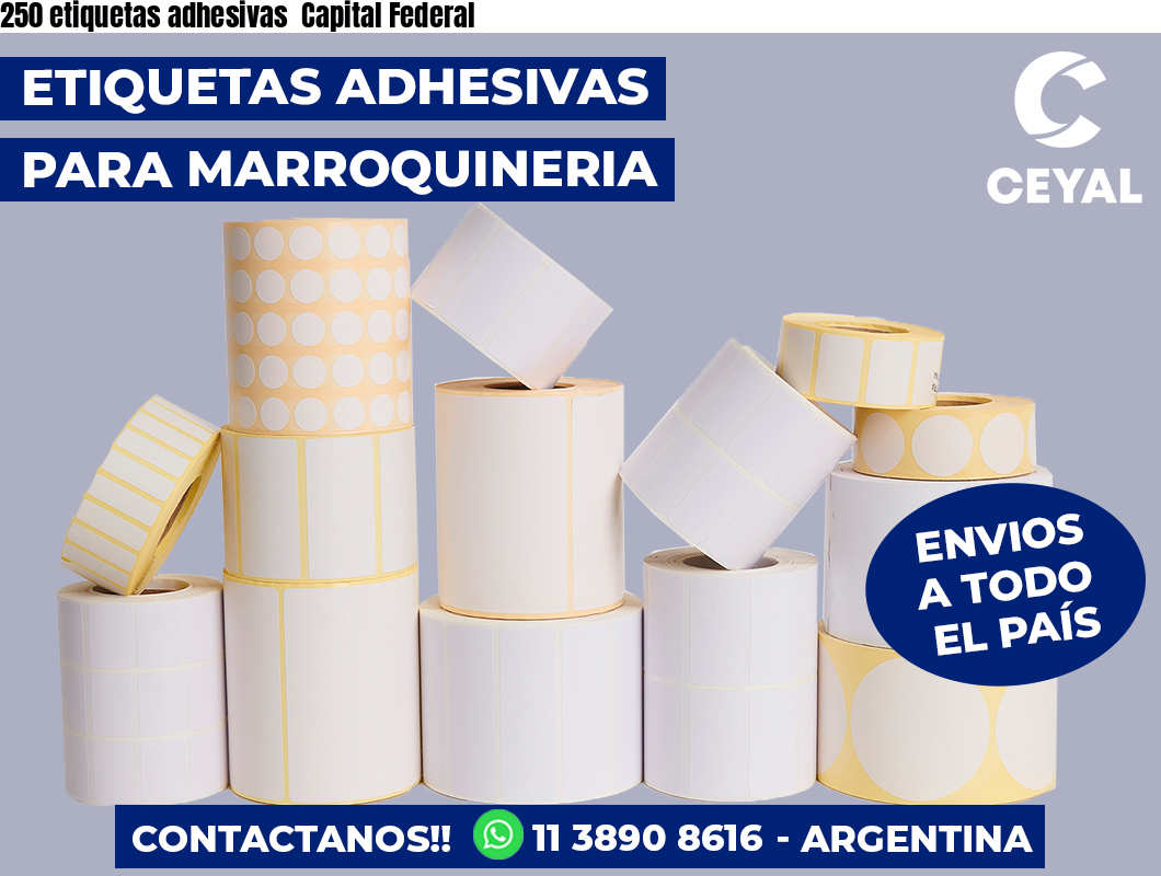 250 etiquetas adhesivas Capital Federal