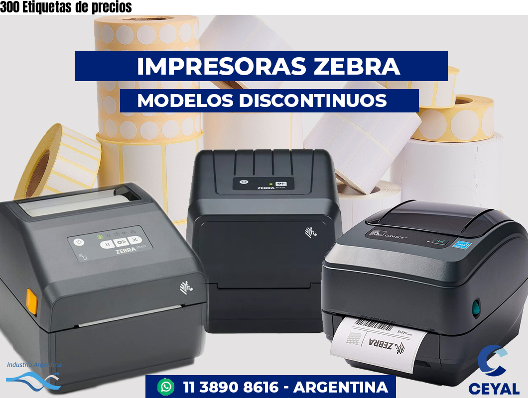 300 Etiquetas de precios