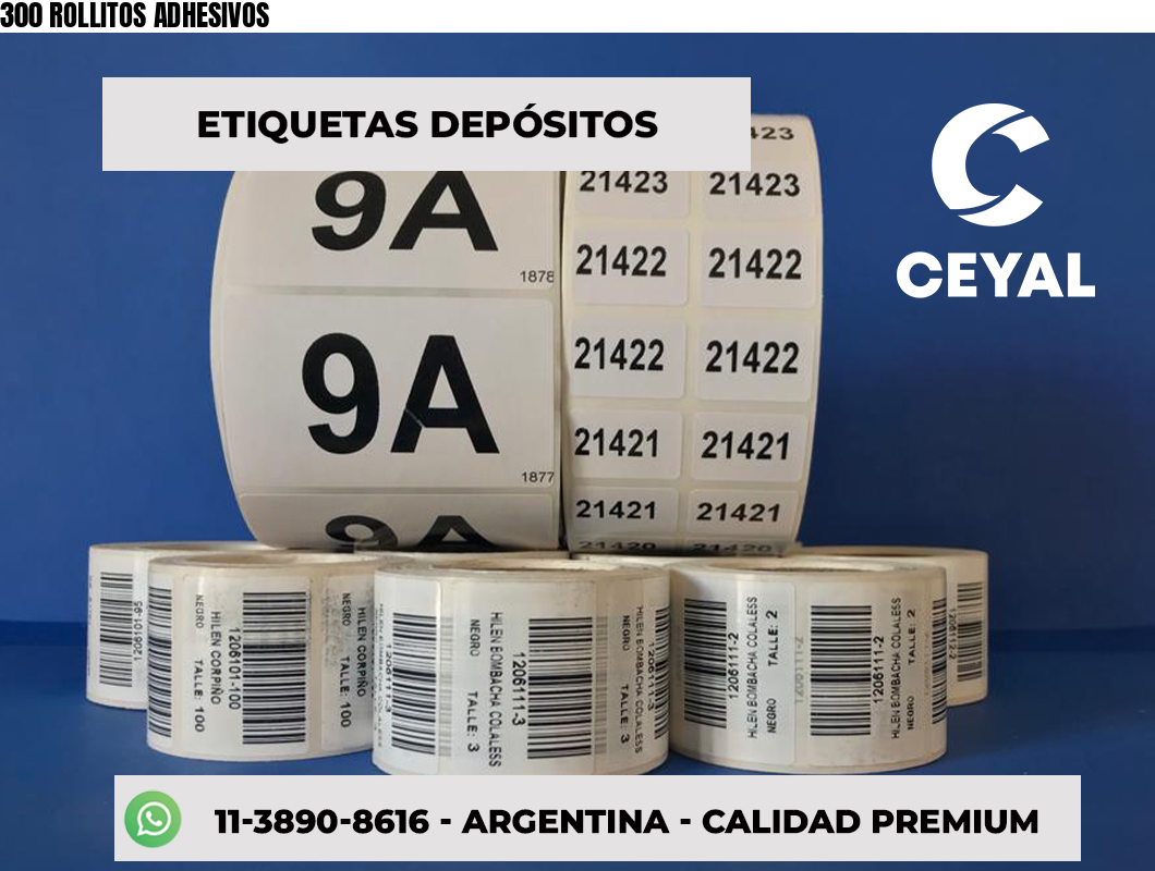 300 ROLLITOS ADHESIVOS