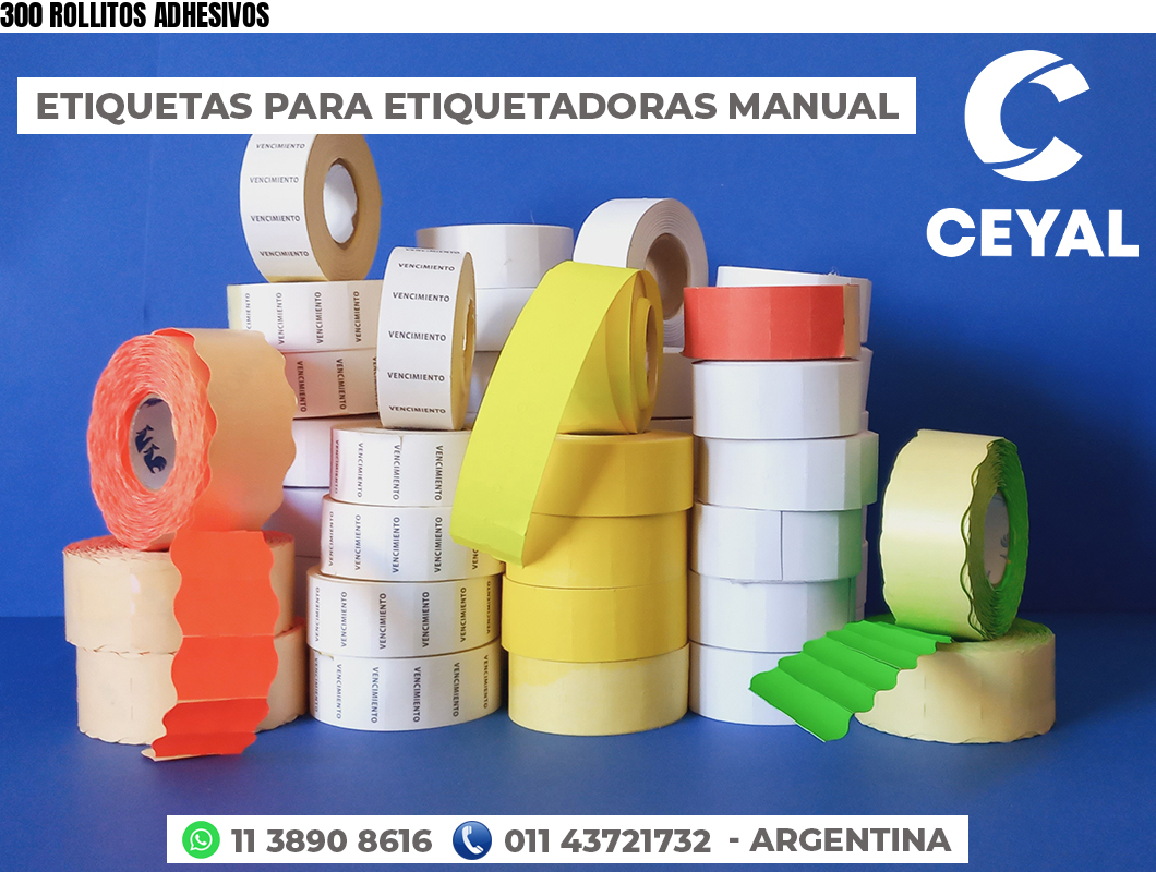 300 ROLLITOS ADHESIVOS