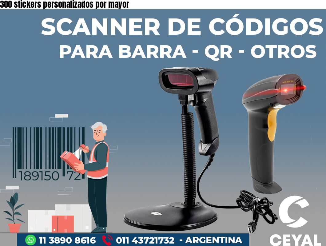 300 stickers personalizados por mayor