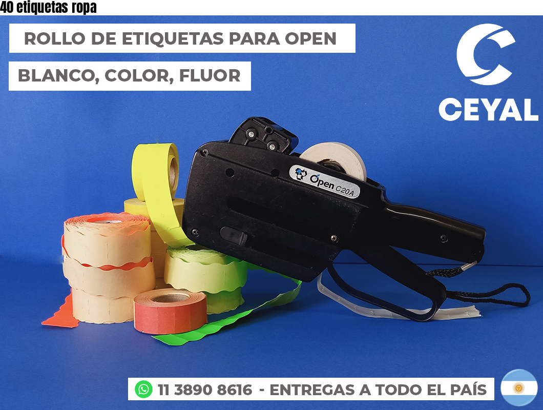 40 etiquetas ropa