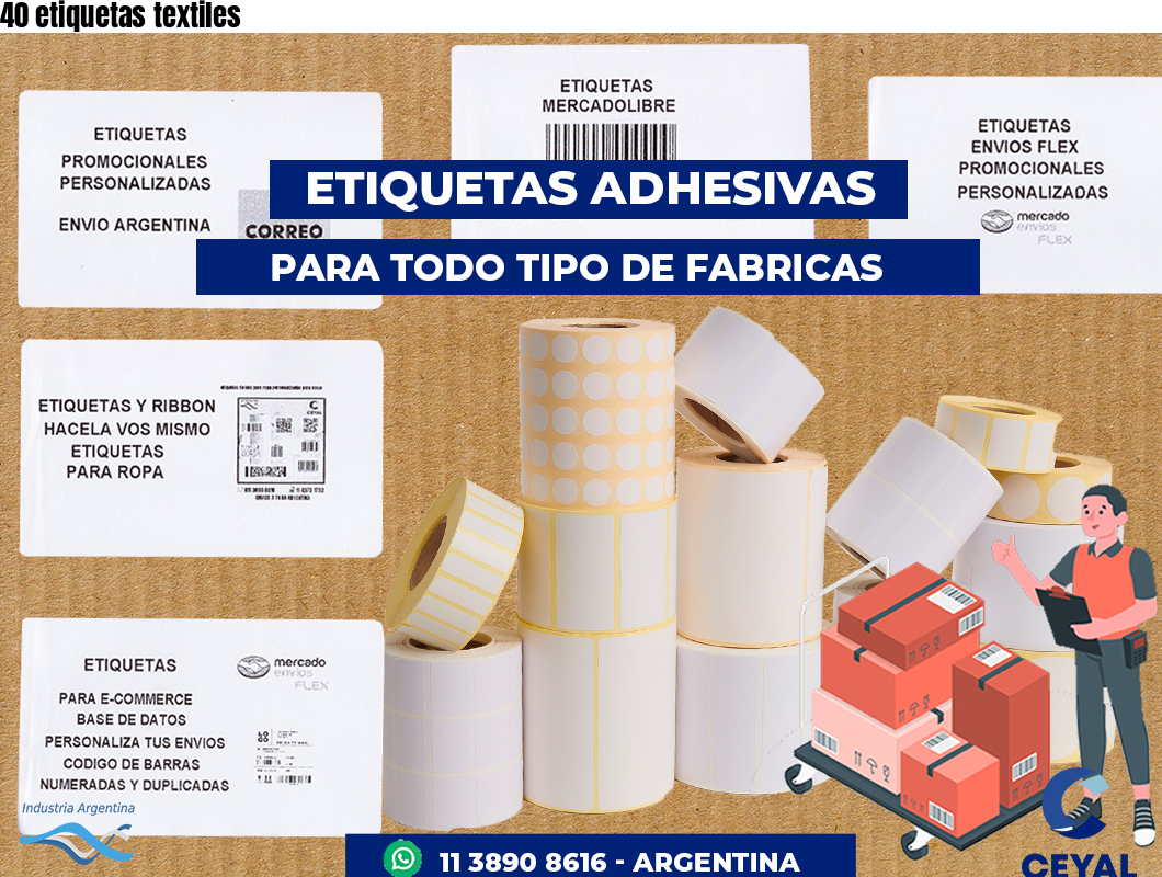 40 etiquetas textiles