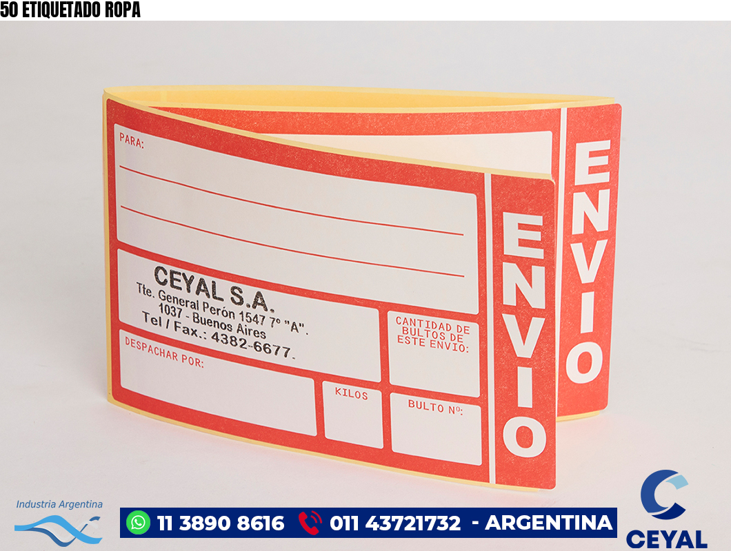 50 ETIQUETADO ROPA
