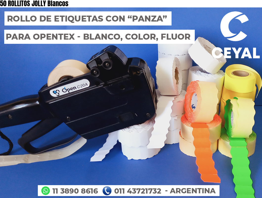 50 ROLLITOS JOLLY Blancos