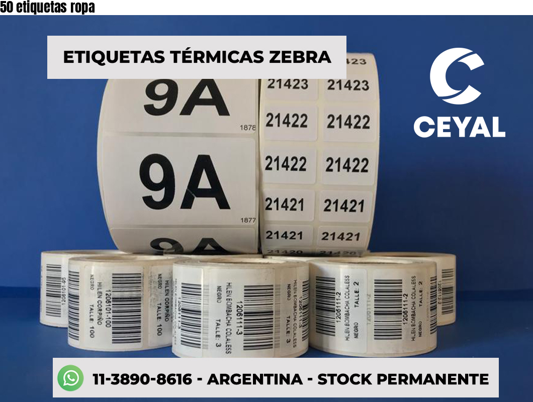 50 etiquetas ropa