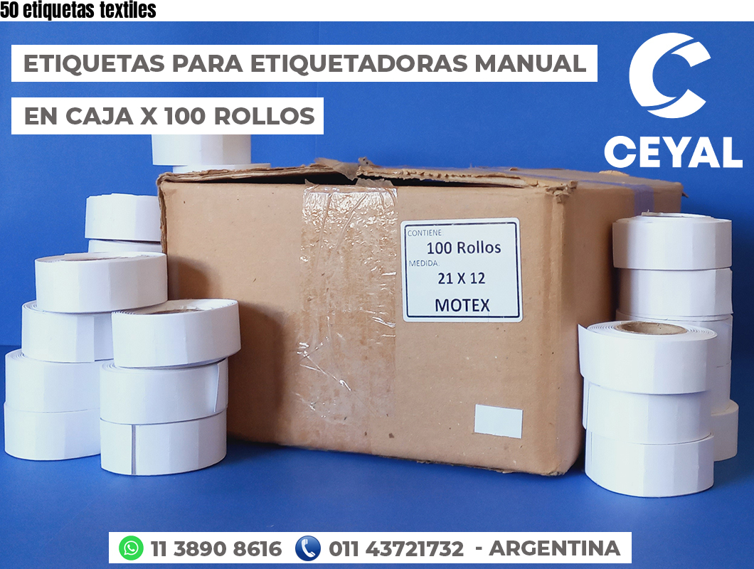 50 etiquetas textiles
