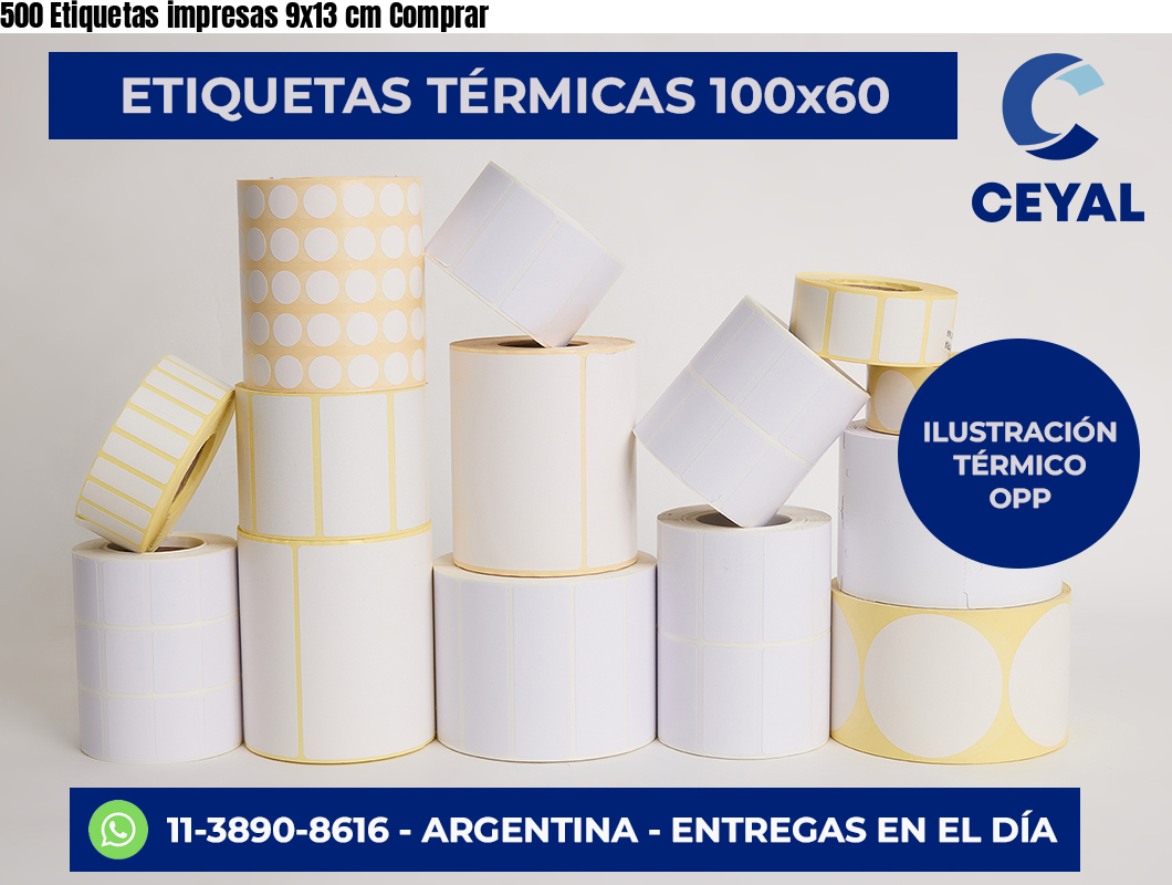 500 Etiquetas impresas 9×13 cm Comprar
