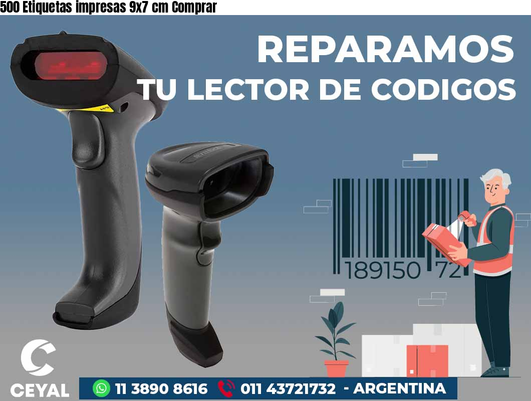 500 Etiquetas impresas 9x7 cm Comprar