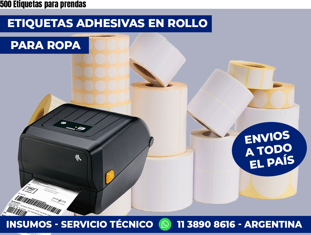 500 Etiquetas para prendas