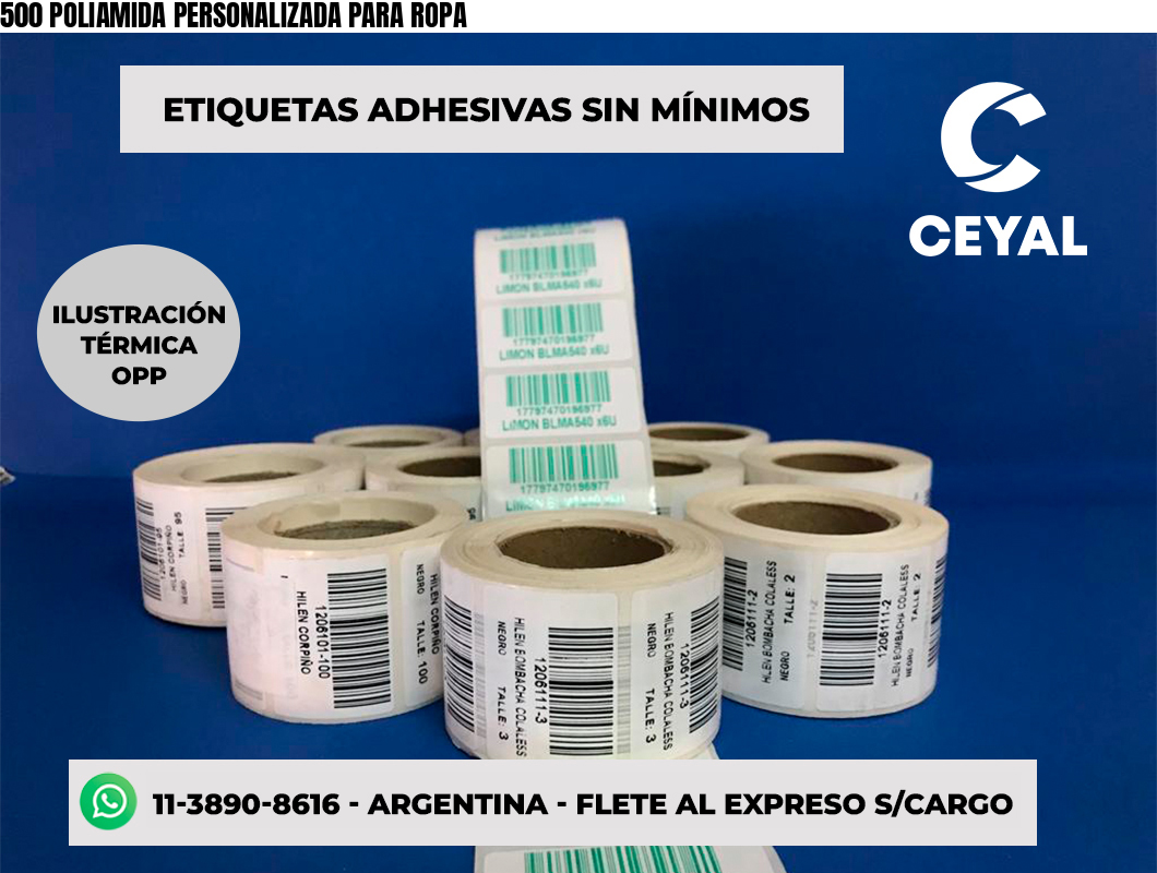 500 POLIAMIDA PERSONALIZADA PARA ROPA