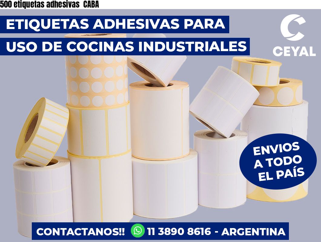 500 etiquetas adhesivas CABA