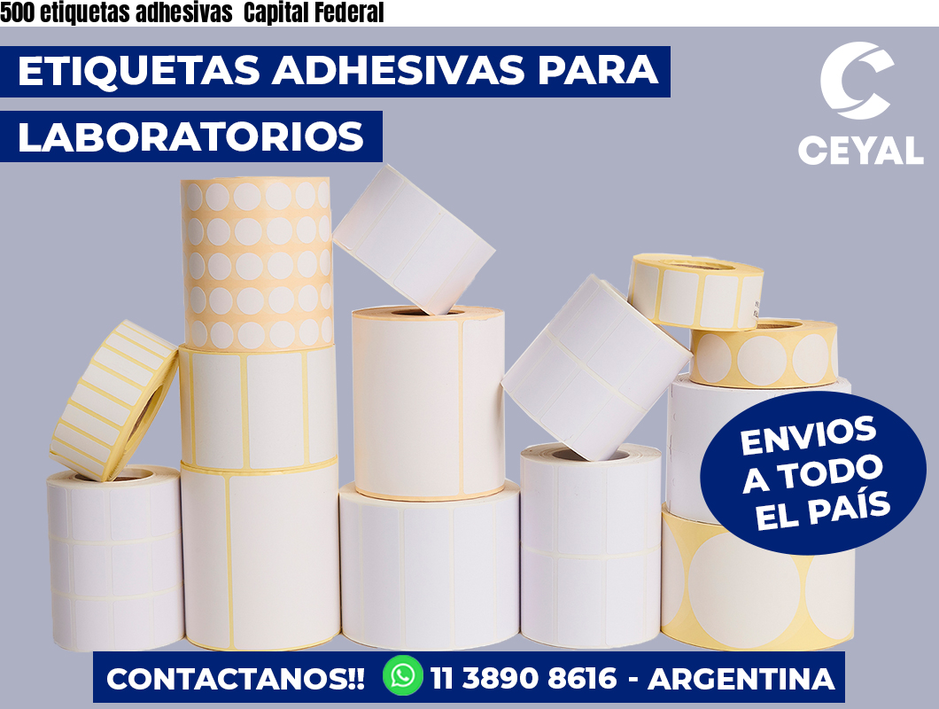 500 etiquetas adhesivas Capital Federal