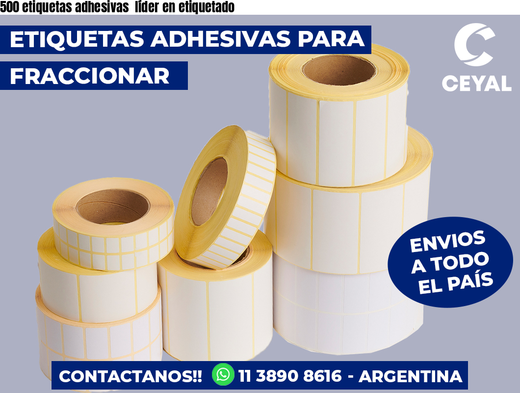 500 etiquetas adhesivas líder en etiquetado