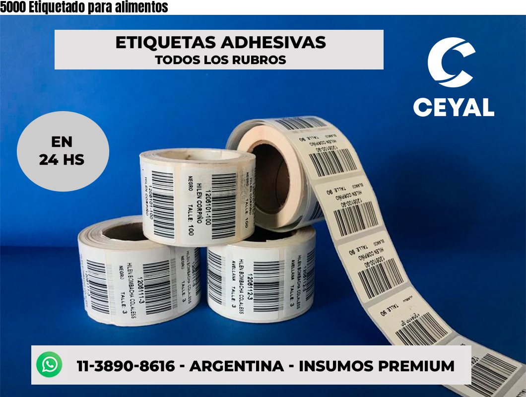 5000 Etiquetado para alimentos