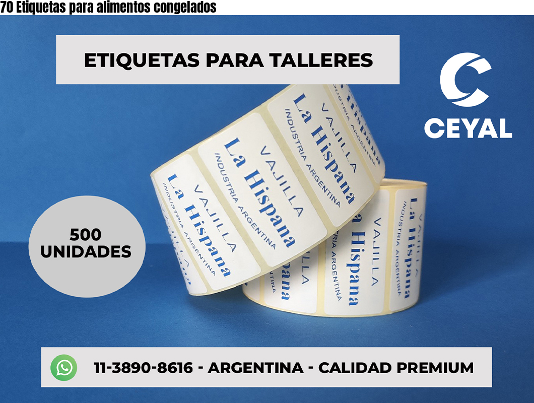 70 Etiquetas para alimentos congelados