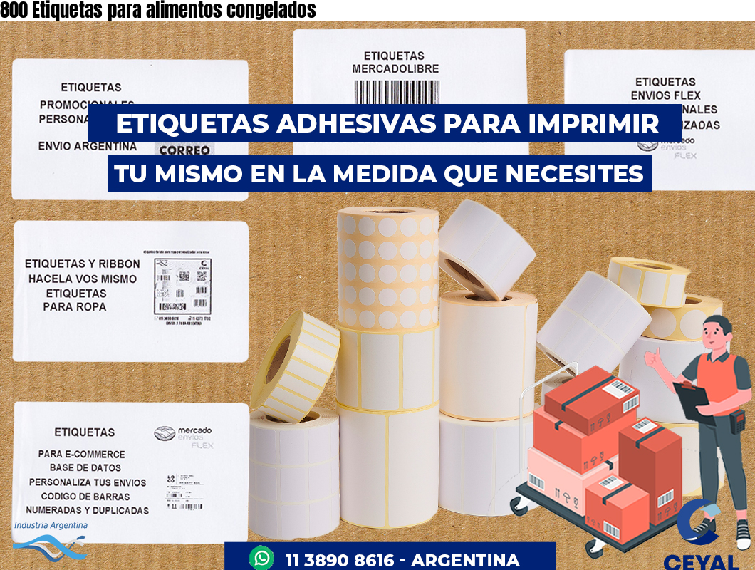 800 Etiquetas para alimentos congelados