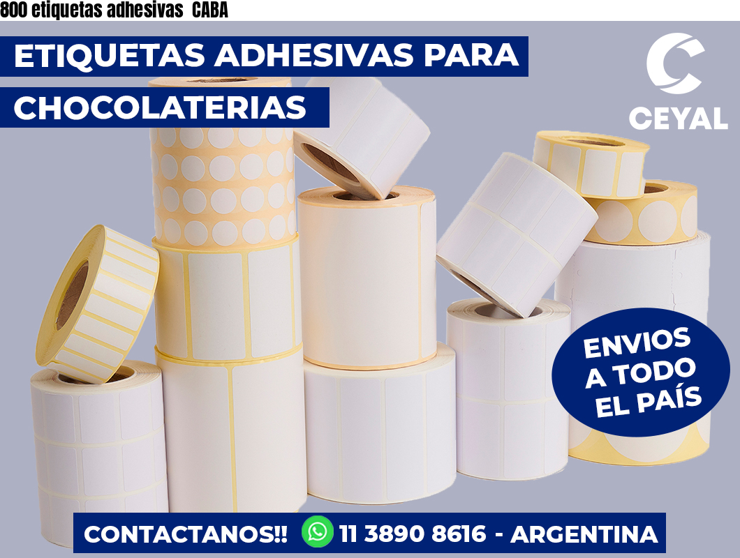 800 etiquetas adhesivas  CABA