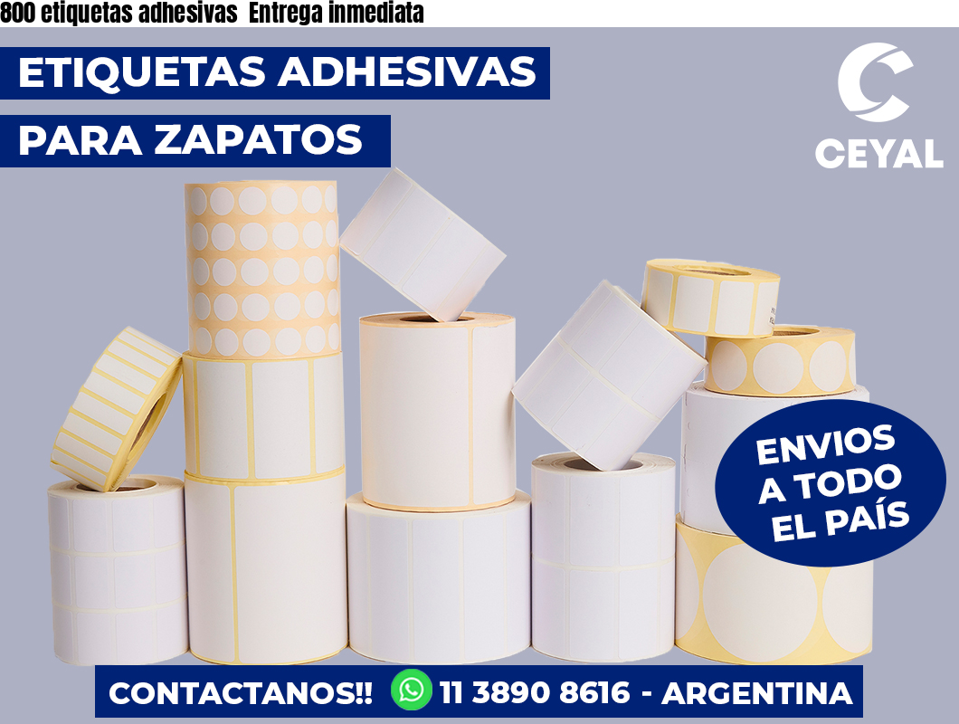 800 etiquetas adhesivas  Entrega inmediata