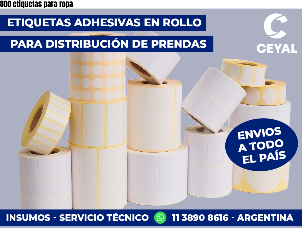 800 etiquetas para ropa