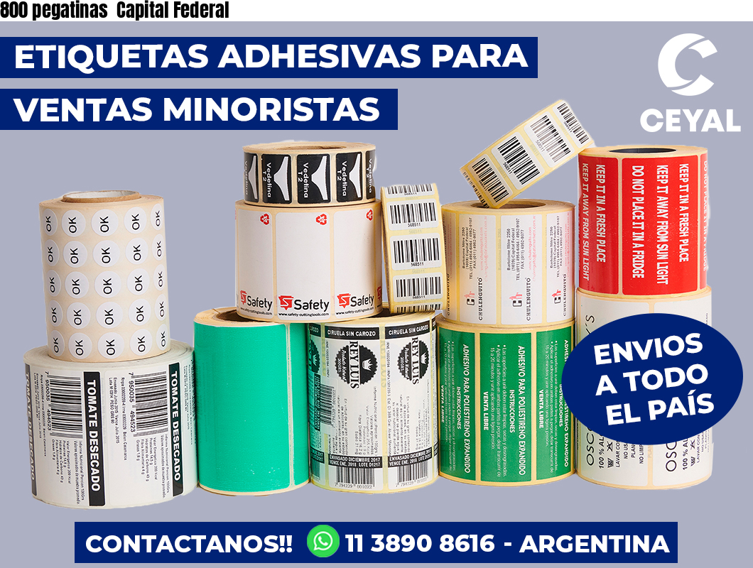 800 pegatinas  Capital Federal