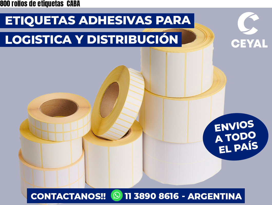 800 rollos de etiquetas CABA