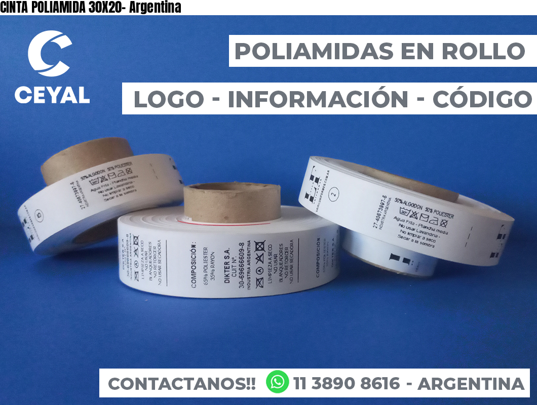 CINTA POLIAMIDA 30X20- Argentina