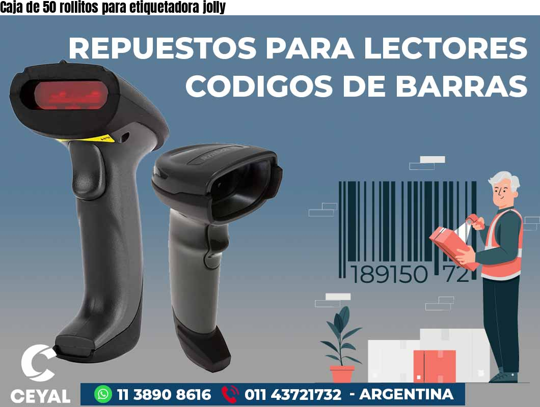 Caja de 50 rollitos para etiquetadora jolly