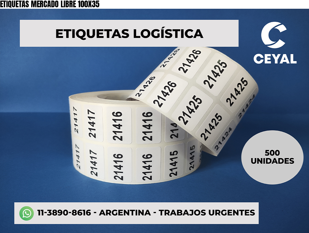 ETIQUETAS MERCADO LIBRE 100X35
