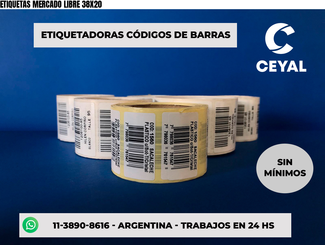 ETIQUETAS MERCADO LIBRE 38X20