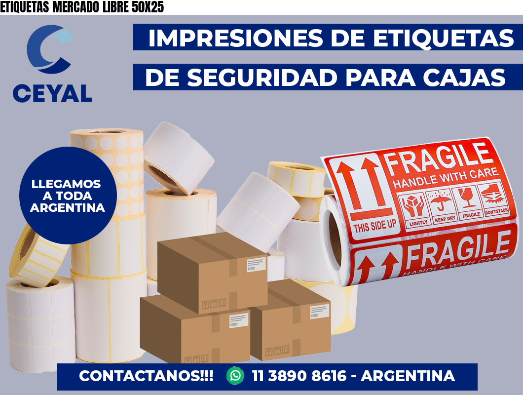ETIQUETAS MERCADO LIBRE 50X25