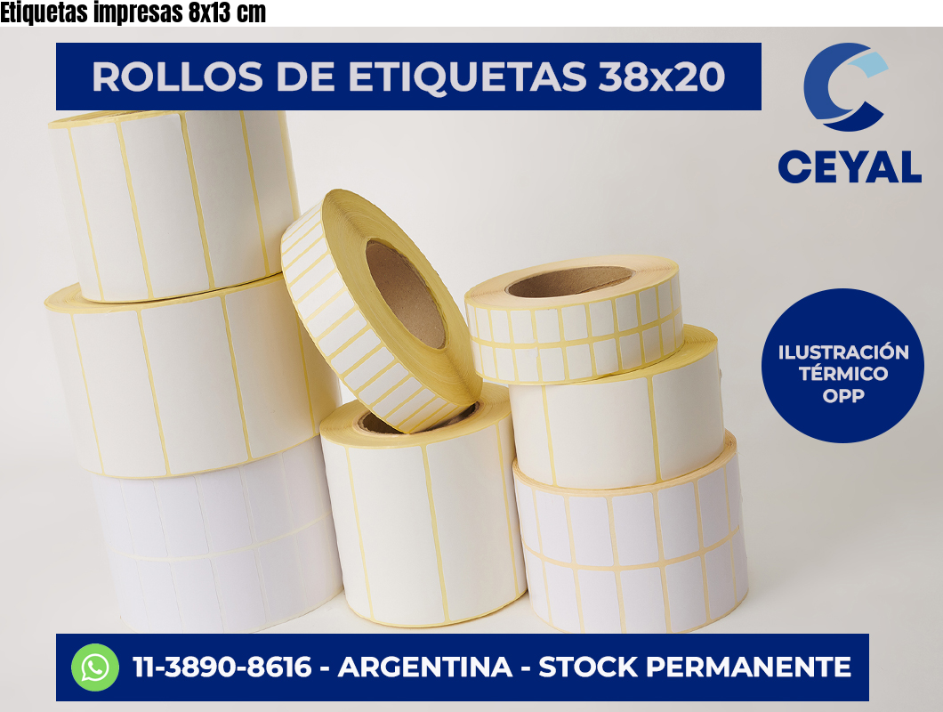 Etiquetas impresas 8×13 cm