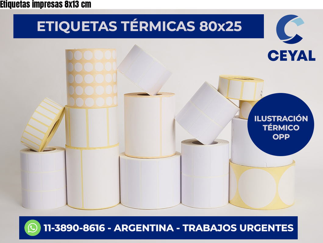 Etiquetas impresas 8×13 cm