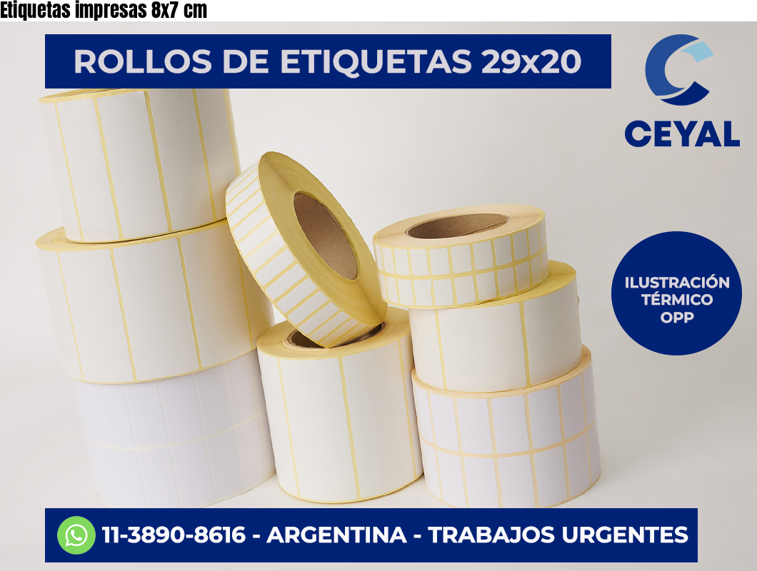 Etiquetas impresas 8×7 cm