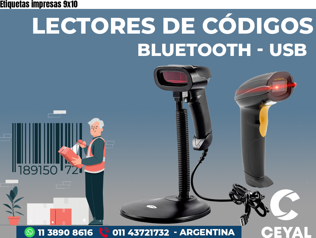 Etiquetas impresas 9x10