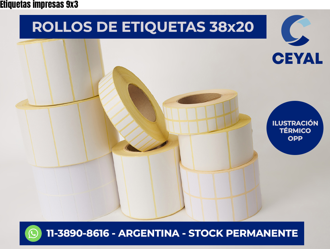 Etiquetas impresas 9×3