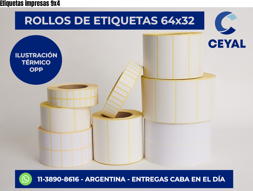 Etiquetas impresas 9×4