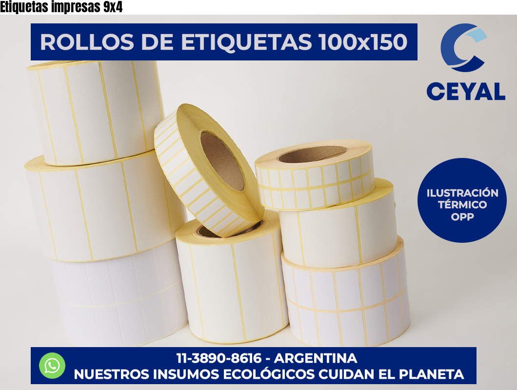 Etiquetas impresas 9×4