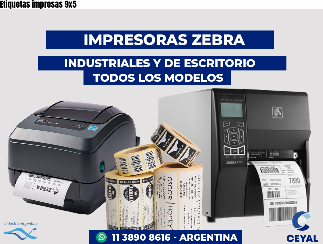Etiquetas impresas 9x5 
