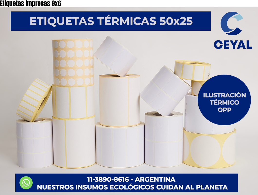Etiquetas impresas 9×6