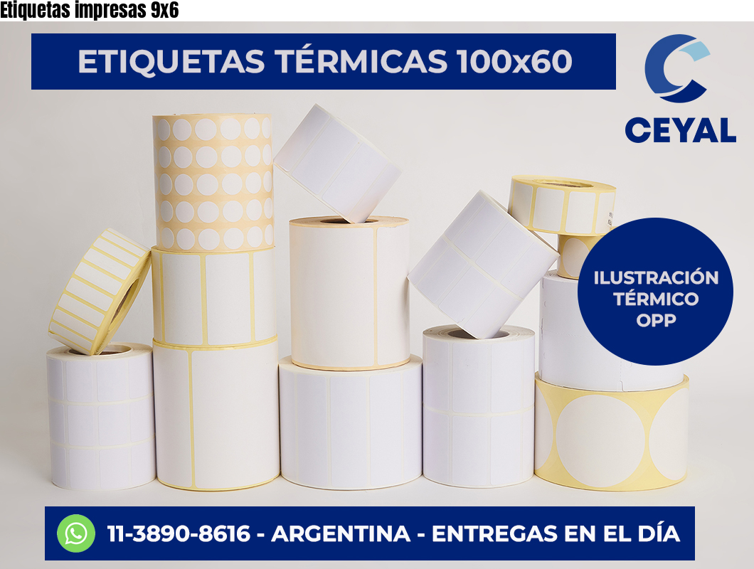 Etiquetas impresas 9×6