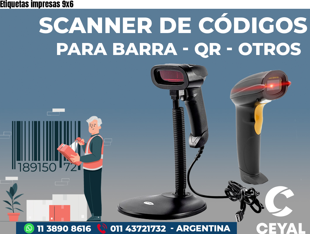 Etiquetas impresas 9x6