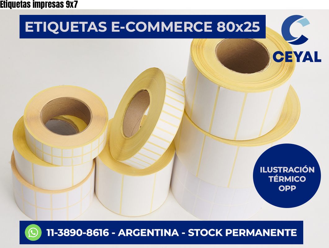 Etiquetas impresas 9×7