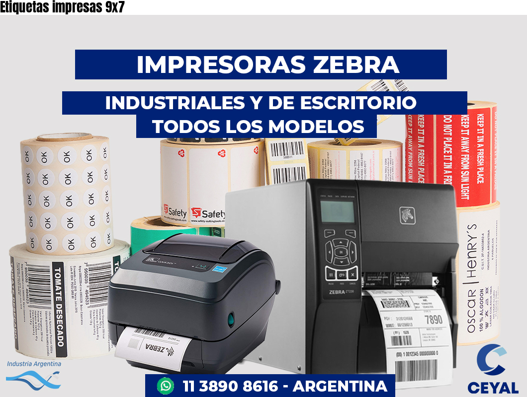 Etiquetas impresas 9x7