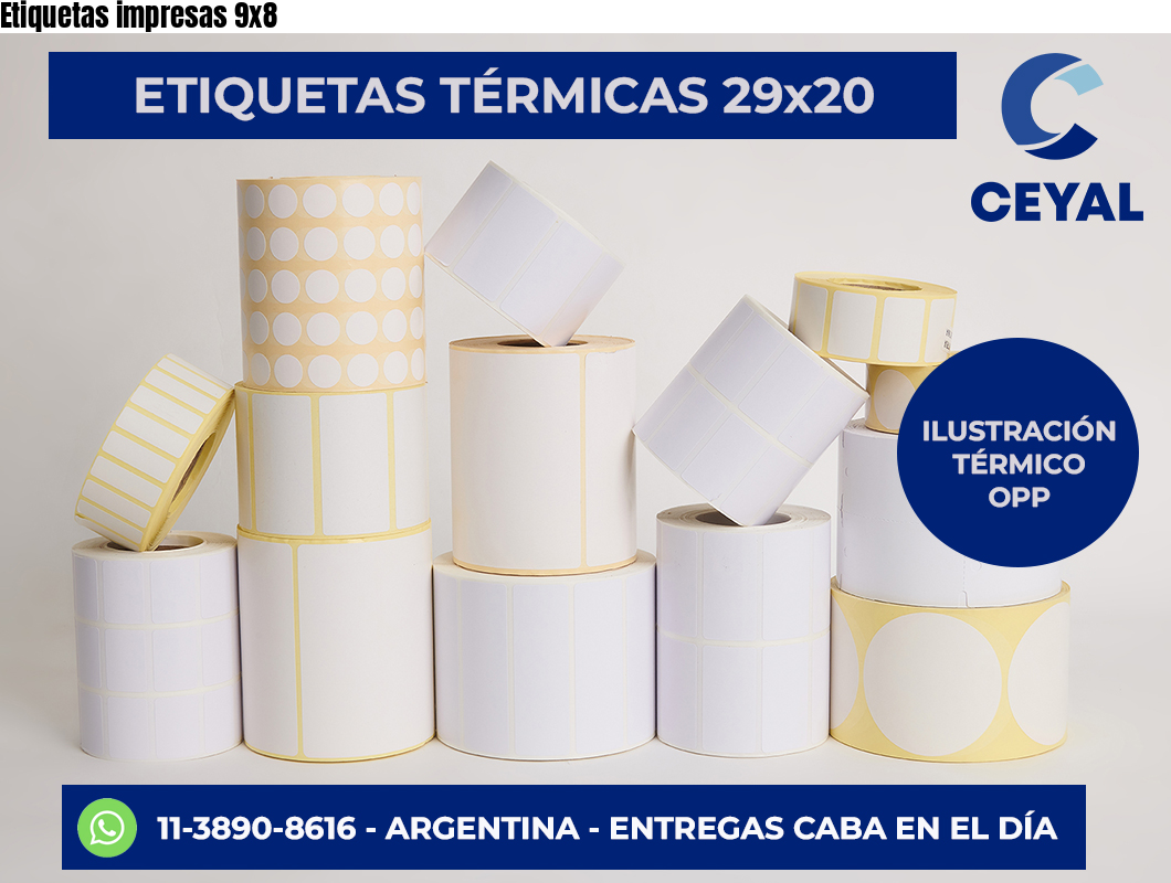 Etiquetas impresas 9×8