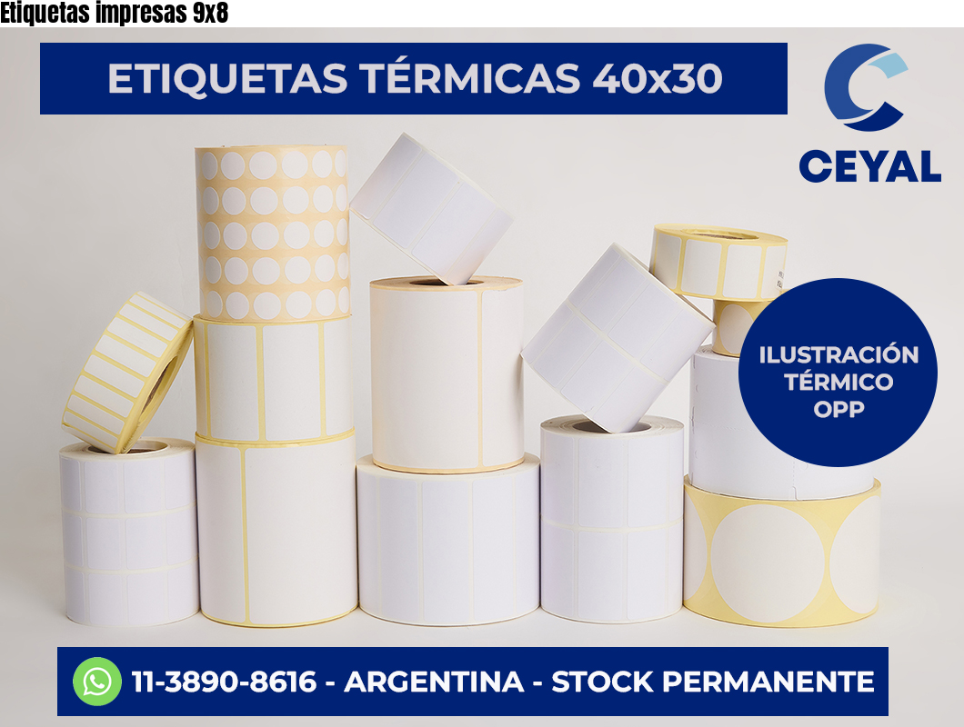 Etiquetas impresas 9×8