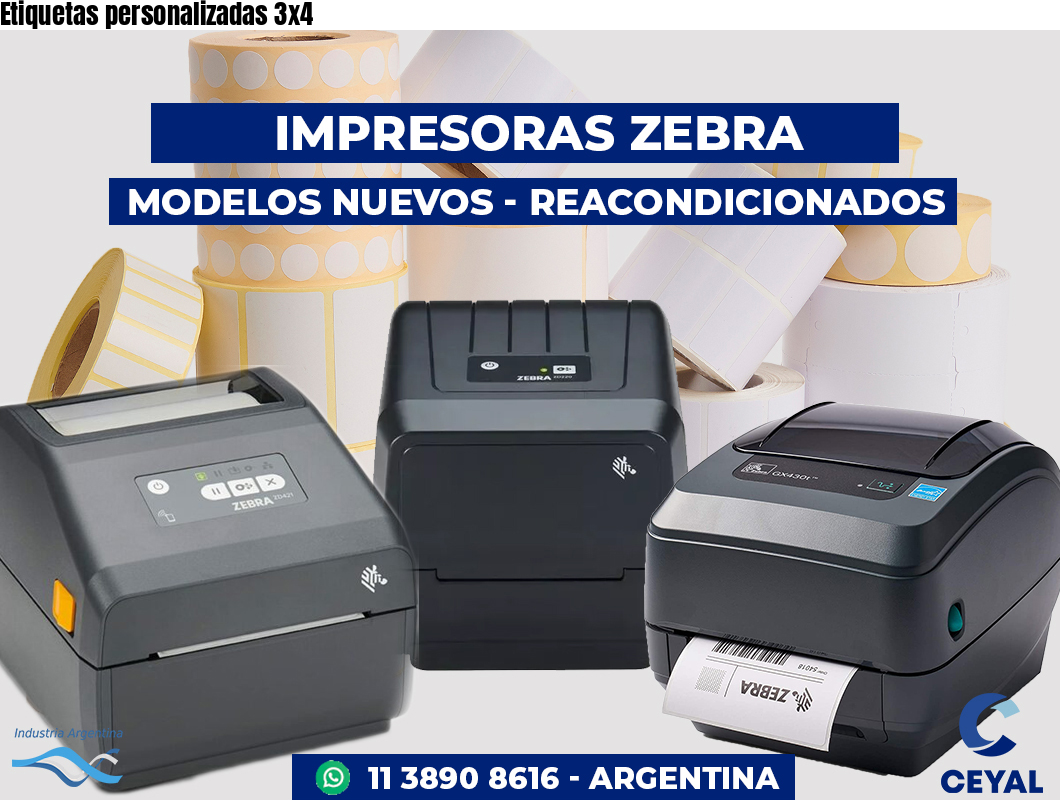 Etiquetas personalizadas 3x4