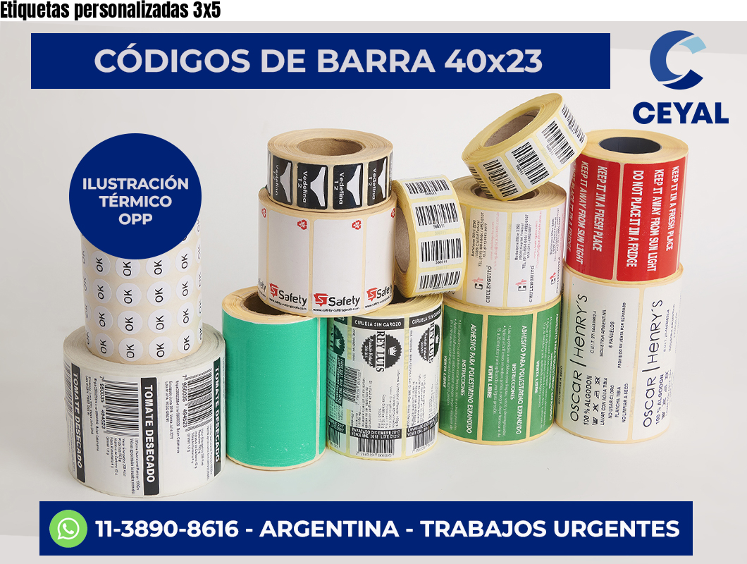 Etiquetas personalizadas 3×5